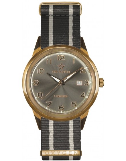 Reloj Oxygen Sport Vintage 40 Panama Textil EX-SV-PAN-40-NN-GRIVGR
