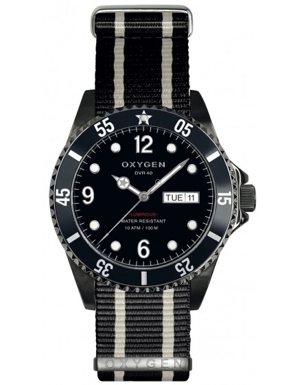 Uhr Oxygen Diver 40 Moby Dick Schwarz Textil EX-D-MBB-40-NN-BLIVBL
