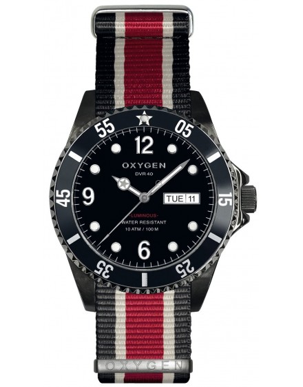 Uhr Oxygen Diver 40 Moby Dick Schwarz Textil EX-D-MBB-40-NN-BLIVRE