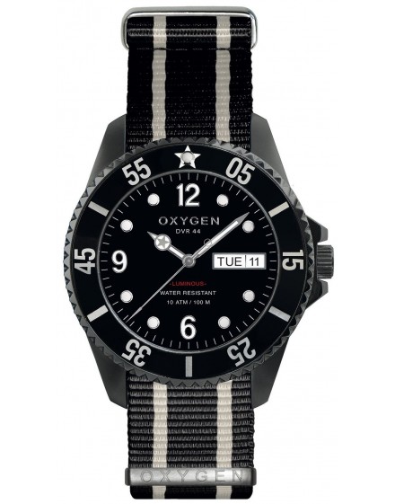 Reloj Oxygen Diver 44 Moby Dick Black Textil EX-D-MBB-44-NN-BLIVBL