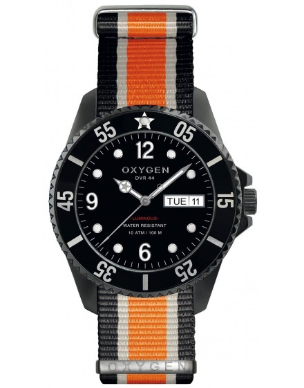 Uhr Oxygen Diver 44 Moby Dick Schwarz Textil EX-D-MBB-44-NN-BLIVOR