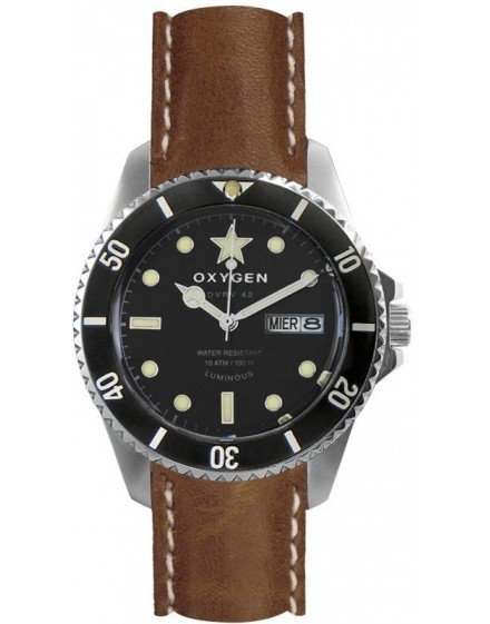 Reloj Oxygen Diver Vintage 42 Cigar Piel EX-DV-CIG-42-CL-VB