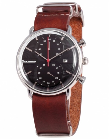 Vintage Crono Neckmarine Men Leather  Bracelet Watch NKM935J06