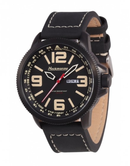 X-Plorer 3 Needles Neckmarine Men Leather Bracelet Watch NKM13457MP02