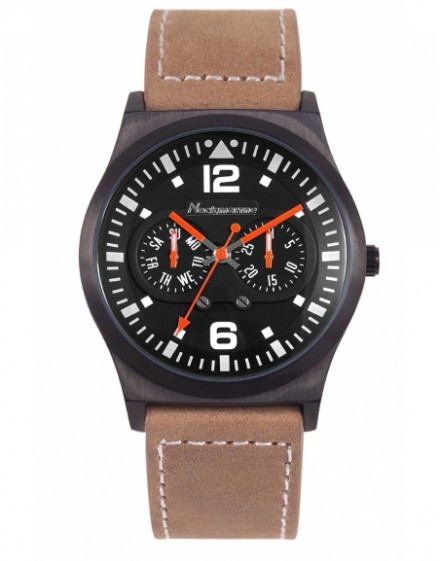 Slim Sport Neckmarine Men Leather Bracelet Watch NKM217M02