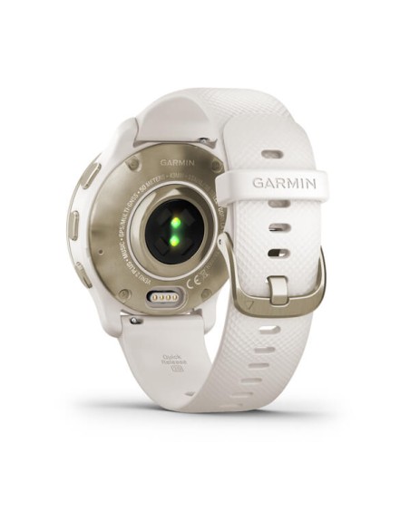 Garmin Venu 2 Plus Bisel Acero Inoxidable Light Gold C Silicona Beige (010-02496-12)