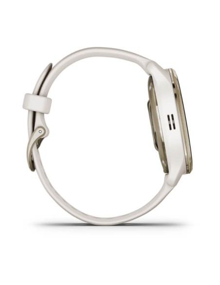 Garmin Venu 2 Plus Bisel Acero Inoxidable Light Gold C Silicona Beige (010-02496-12)