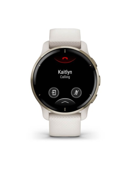 Garmin Venu 2 Plus Bisel Acero Inoxidable Light Gold C Silicona Beige (010-02496-12)