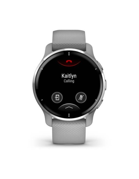 Garmin Venu 2 Plus Stahl Silber C Silikon Grau (010-02496-10)
