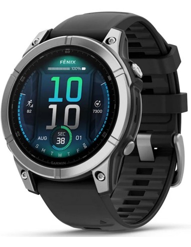 Garmin Fenix E - 47 mm AMOLED Acero correa negra 010-03025-00