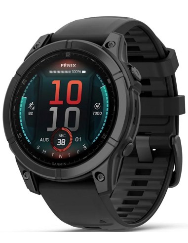 Garmin Fenix E 47 mm AMOLED Acero pizarra correa negra 010-03025-01