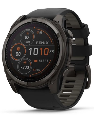 Garmin Fenix 8 - 51 mm SOLAR Zafiro Titanio DLC correa negra 010-02907-11