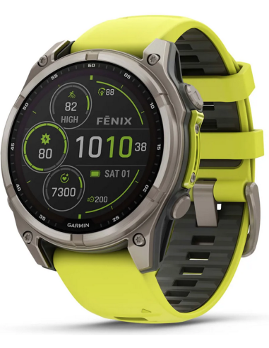 Garmin Fenix 8 - 47 mm SOLAR Zafiro Titanio correa amarilla 010-02906-21