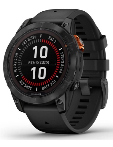 Garmin Fenix ​​​​7 Pro édition solaire 47 mm. gris avec bracelet noir (010-02777-01)