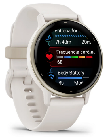 Garmin Vívoactive 5 Bisel Aluminio Oro Blanco...