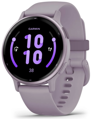 Garmin Vívoactive 5 Boîtier en aluminium lilas et bracelet en silicone lilas