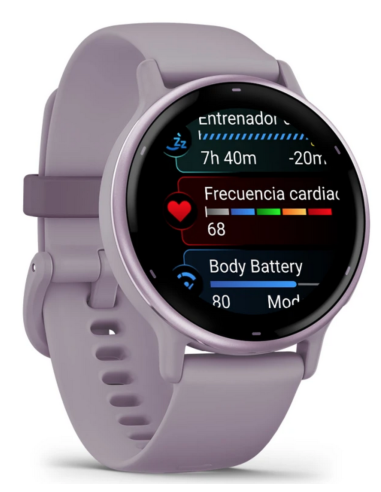 Garmin Vívoactive 5 Bisel Aluminio Lila Caja y...
