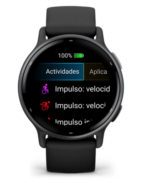 Garmin Vívoactive 5 Bisel Aluminio Negro Caja y Correa Silicona Negro